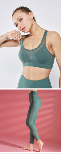 Sports Bra Shockproof Yoga Vest Sports Bra Set
