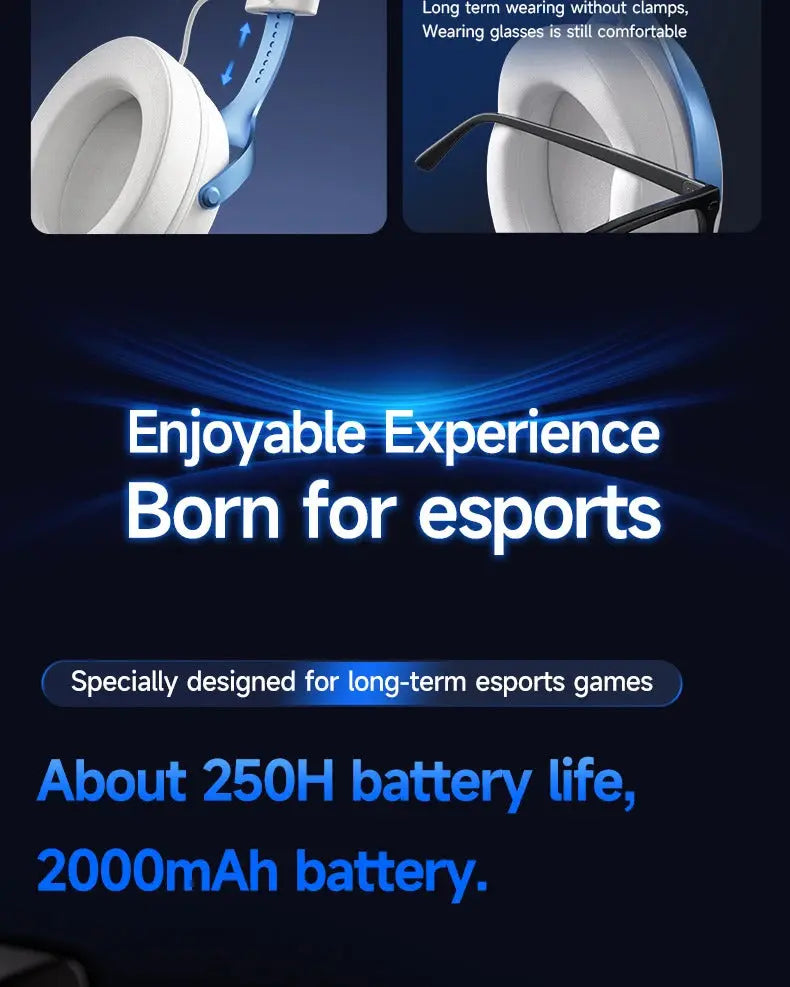 Professionelles kabelloses 7.1 Gaming-Headset - TOPSPEED, 4 Modi, KI-Mikrofon