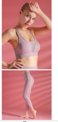 Sports Bra Shockproof Yoga Vest Sports Bra Set
