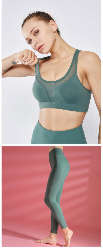 Sports Bra Shockproof Yoga Vest Sports Bra Set