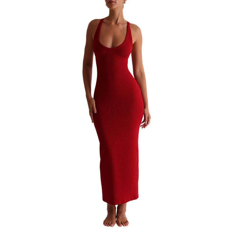 Trägerloses, rückenfreies, sexy, figurbetontes Damenkleid
