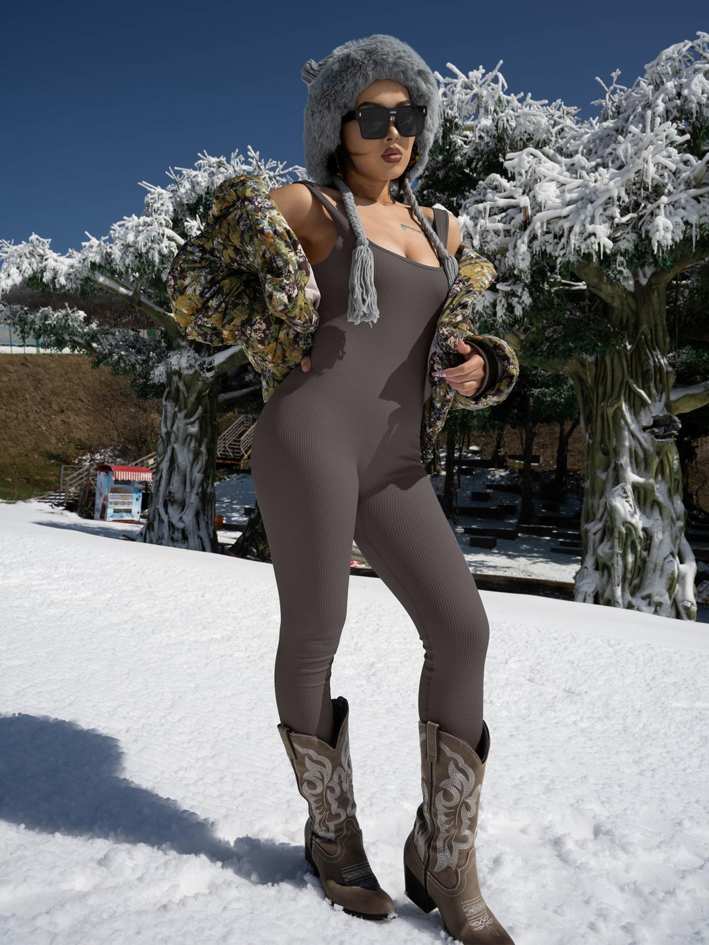 Damen-Träger-Tanktop-Strumpfhose