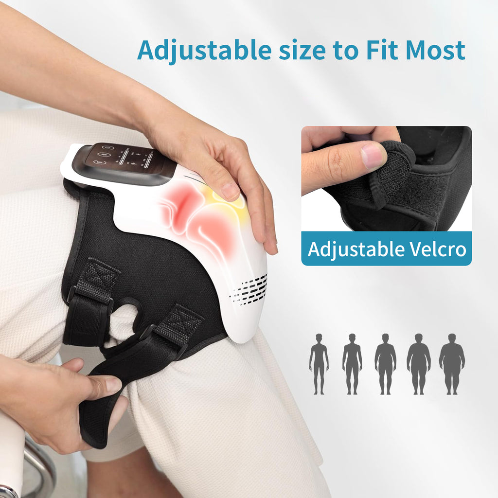 Intelligentes Knie-Massagegerät für den Heimgebrauch, elektrisch, intelligent, knetend, wärmend, wiederaufladbar, zur Schmerzlinderung, Infrarot-Laser-Vibrations-Knie-Massagegerät