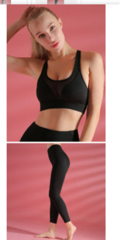 Sports Bra Shockproof Yoga Vest Sports Bra Set