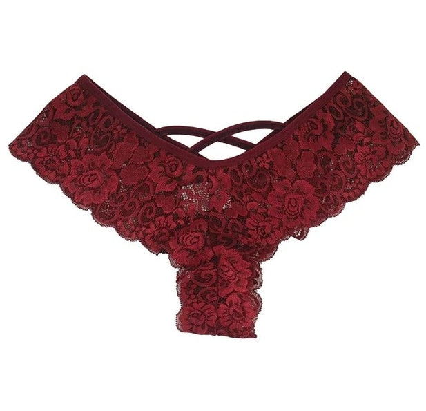 4er-Pack Damen Sexy Spitze Unterwäsche Dessous Höschen G-String Tanga Übergröße