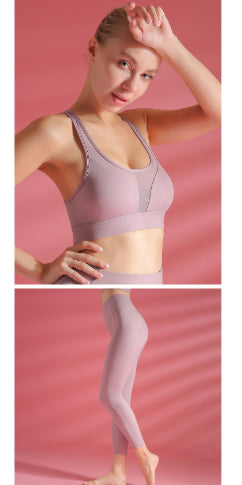 Sports Bra Shockproof Yoga Vest Sports Bra Set