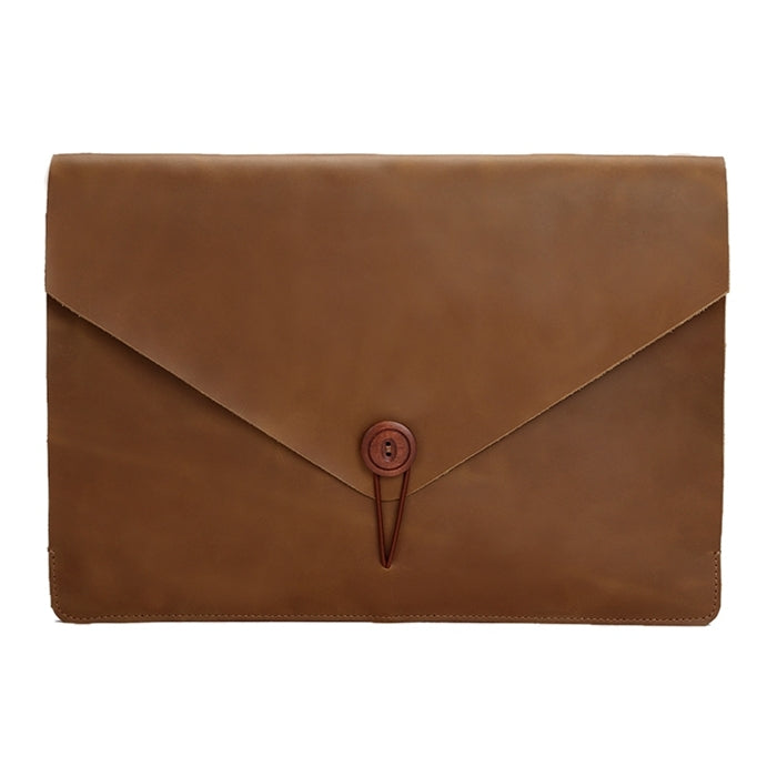 Sac universel en cuir véritable pour ordinateur portable et tablette, pour Macbook, Samsung, Lenovo, Sony, DELL Alienware, CHUWI, ASUS, HP de 13,3 pouces et moins (jaune)