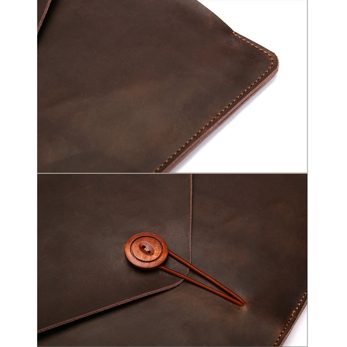Universelle Echtleder Business Laptop Tablet Tasche, für 13,3 Zoll und kleinere Macbooks, Samsung, Lenovo, Sony, DELL Alienware, CHUWI, ASUS, HP (Gelb)