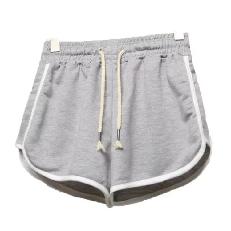 Damen Yoga Shorts Sommer Oberbekleidung mittelhohe Freizeithose lockere gerade Hose Damen stilvolle dünne atmungsaktive weite Bein Gym Shorts