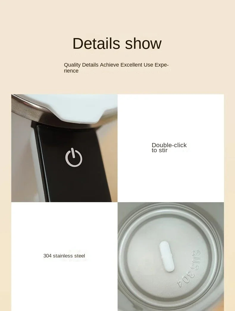 Elektrischer selbstrührender Kaffeebecher 380ML USB wiederaufladbar