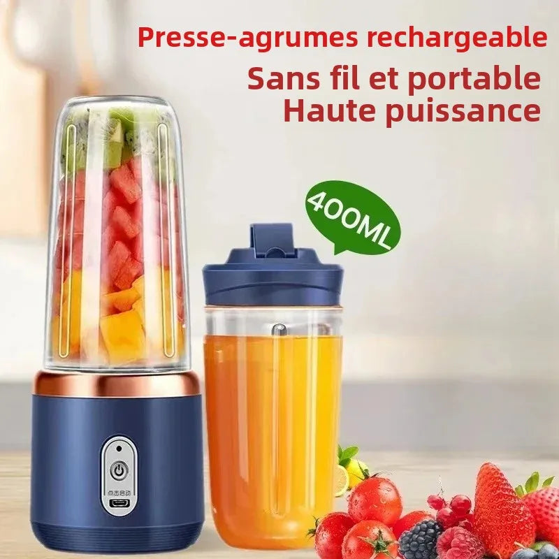 6 Farben 400ml Tragbarer USB Mixer Elektrischer Reise-Entsafterbecher für Smoothies Milchshakes Küchen-Mini-Mixer-Werkzeug