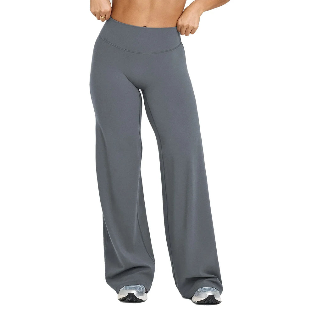 Pantalon de yoga droit taille haute pour femmes