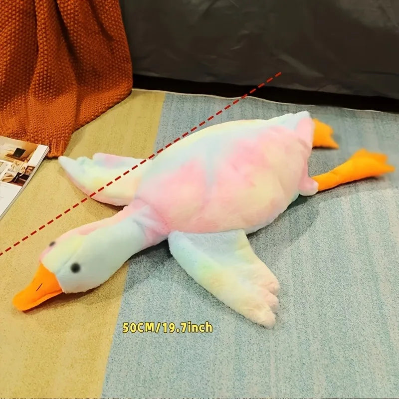 50 cm weiches, angstlinderndes, farbenfrohes Enten-Plüschtier für Hunde | Hundespielzeug