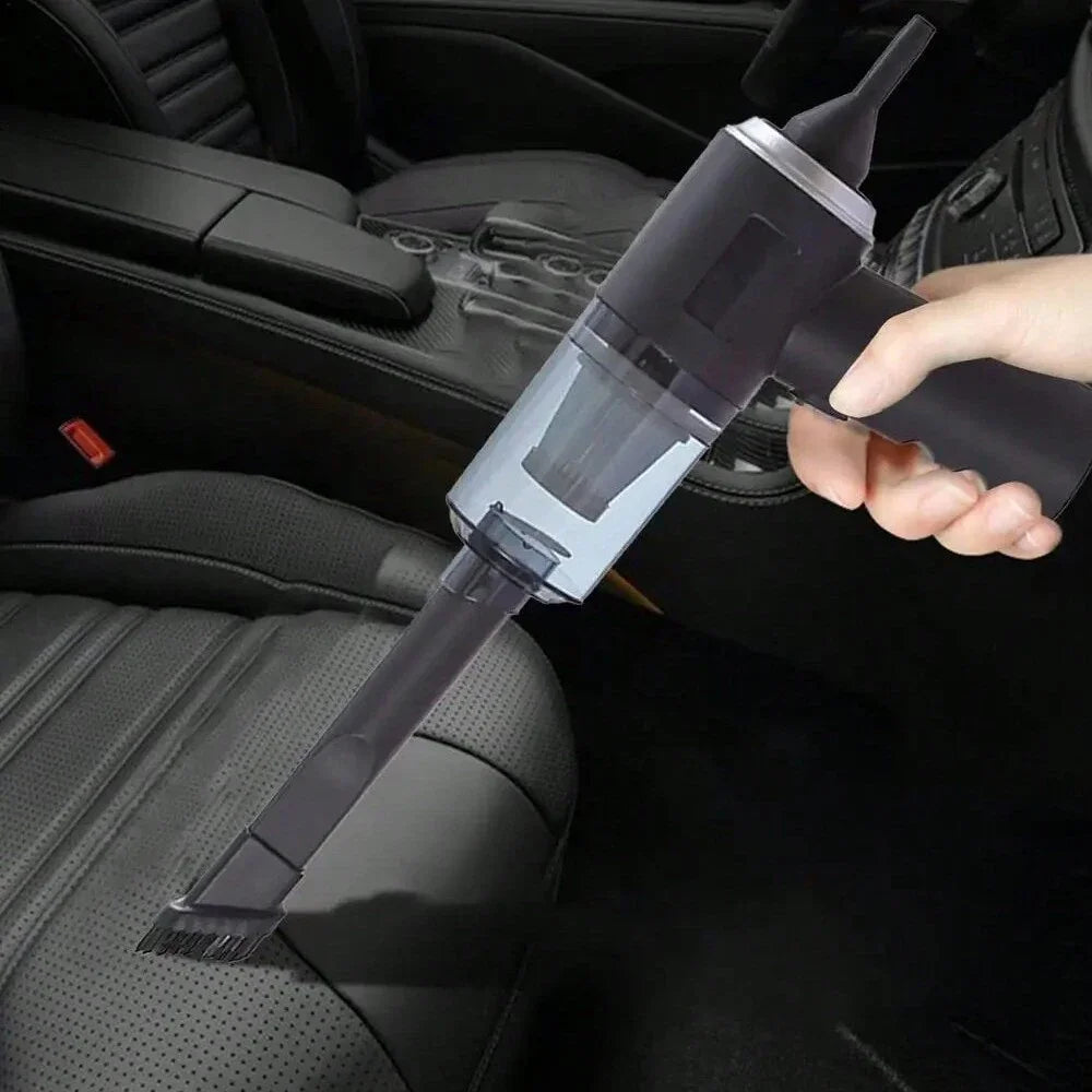 120W Hochleistungs-Kabelloser Autostaubsauger - Tragbarer Handstaubsauger für Zuhause & Auto | 2-in-1 Dual-Use Tiefenreinigungsmaschine, Schwarz