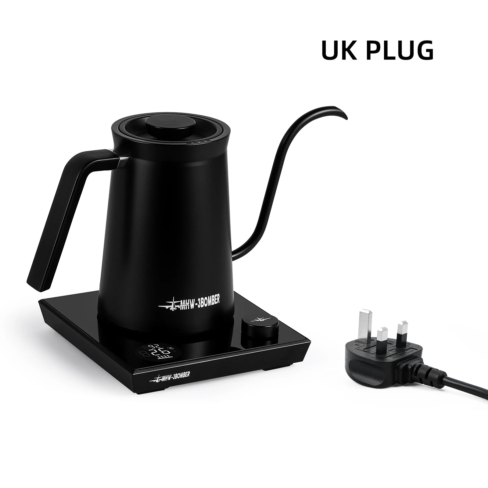 MHW-3BOMBER Intelligenter elektrischer Kaffeekessel Präzise Temperaturregelung Schwanenhalskessel Pour Over Kaffee Home Barista Zubehör