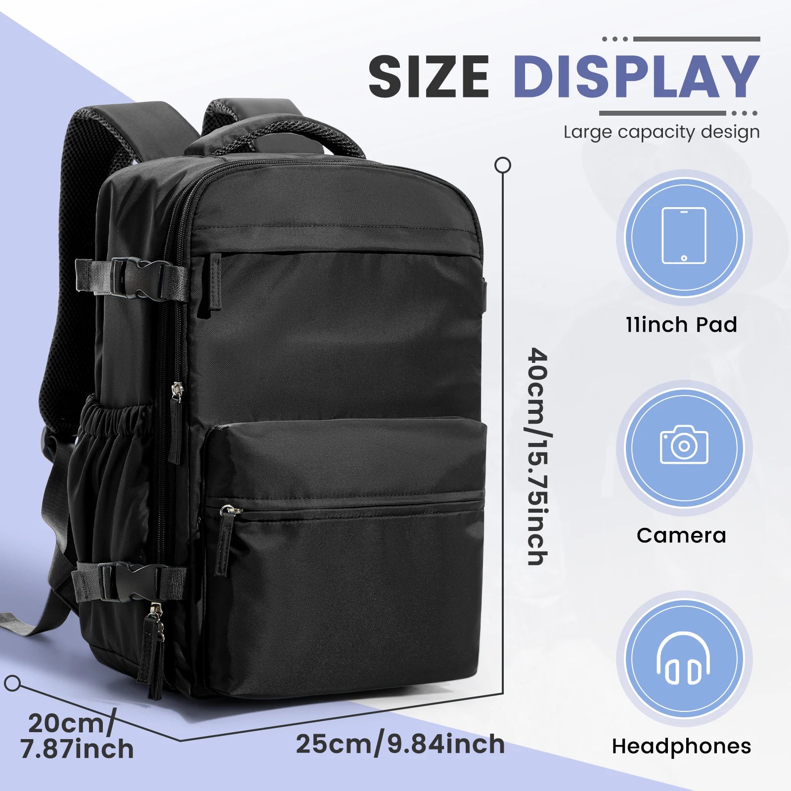 Vakuum-Kompressions-Reiserucksack – erweiterbares Handgepäck, 20–35 l