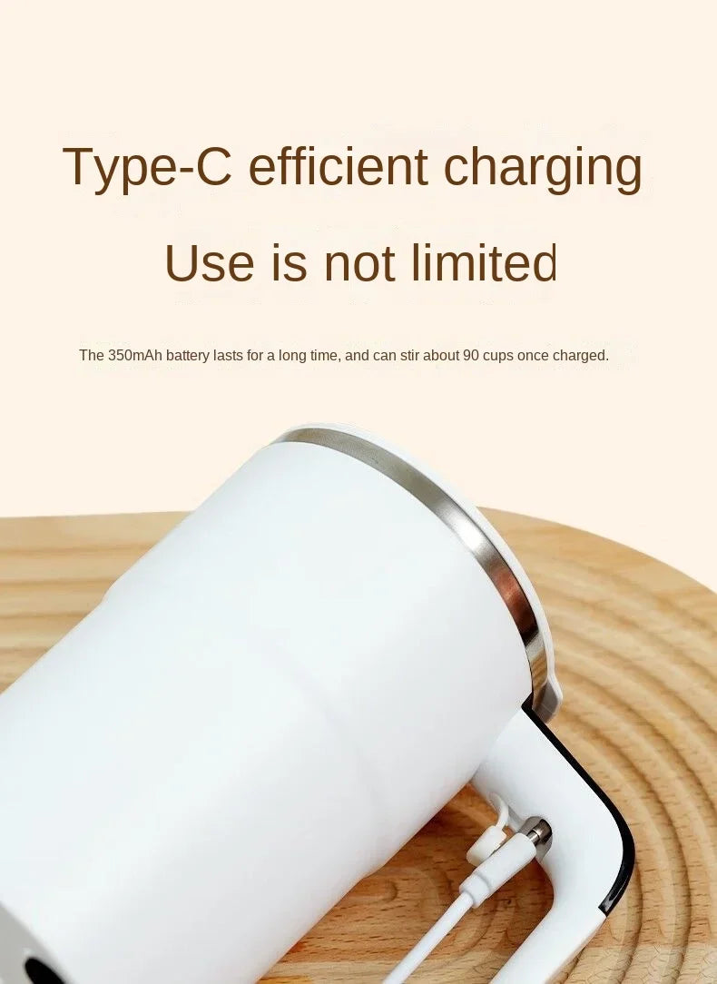 Elektrischer selbstrührender Kaffeebecher 380ML USB wiederaufladbar