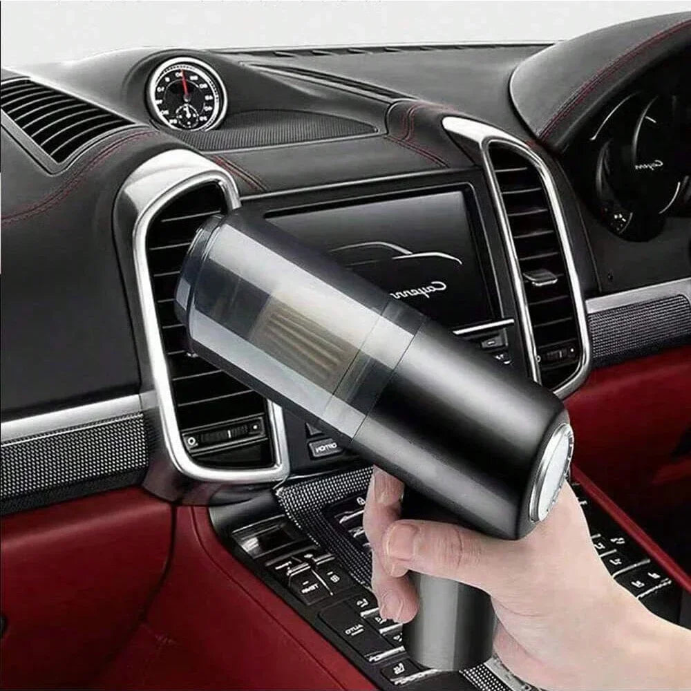 120W Hochleistungs-Kabelloser Autostaubsauger - Tragbarer Handstaubsauger für Zuhause & Auto | 2-in-1 Dual-Use Tiefenreinigungsmaschine, Schwarz