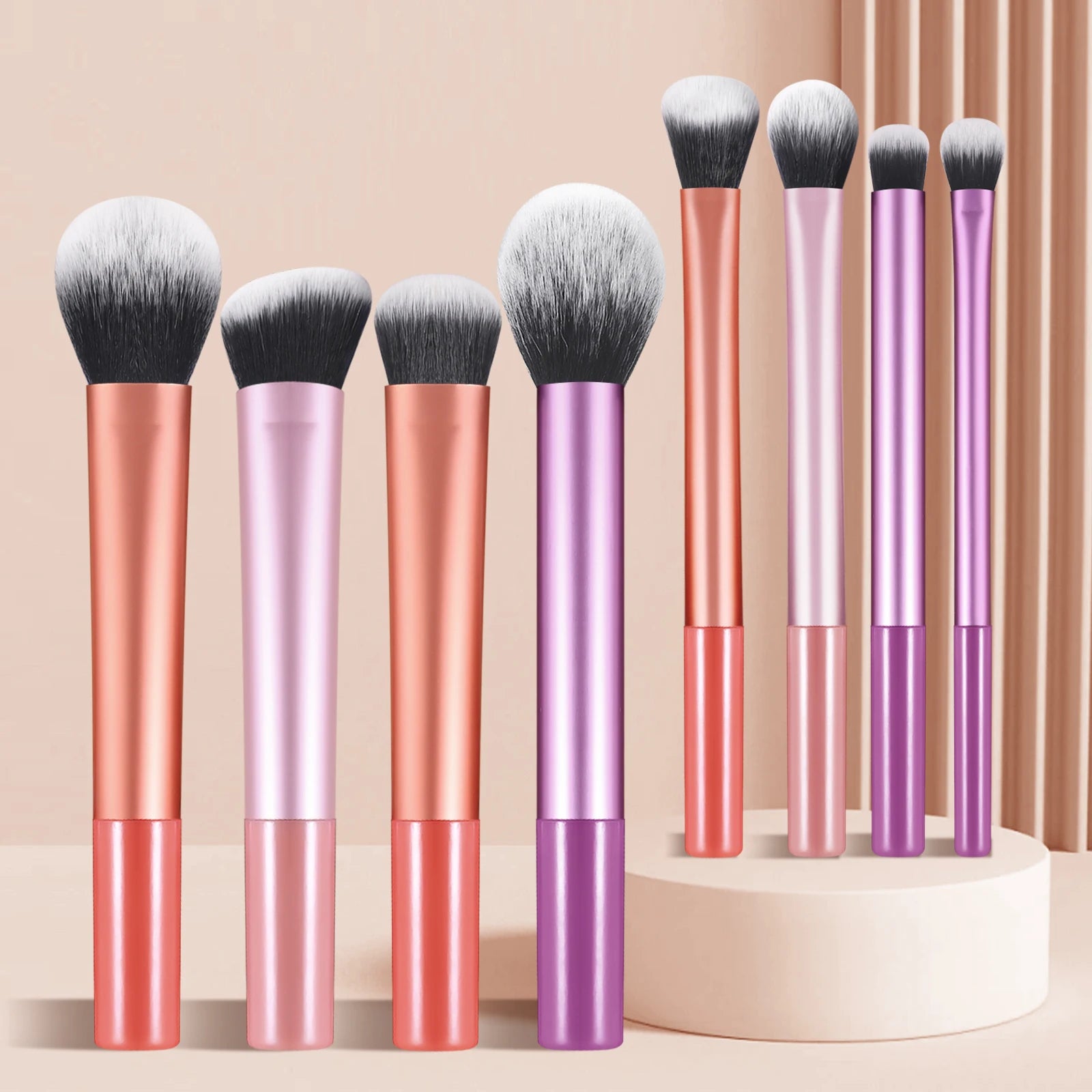8tlg. Make-up Pinsel-Set, weiche, synthetische Haare, Make-up Pinsel für Foundation, Rouge, Lidschatten, Kosmetik-Make-up-Tools