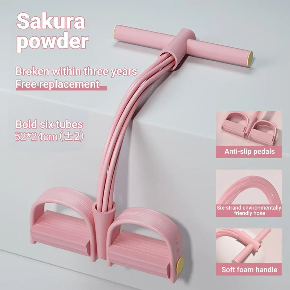 Puller Widerstandsbänder, 6 Tubes Elastische Yoga Pedal Puller Widerstandsbänder für Bauch Taille Arm Bein Stretching Abnehmen Training