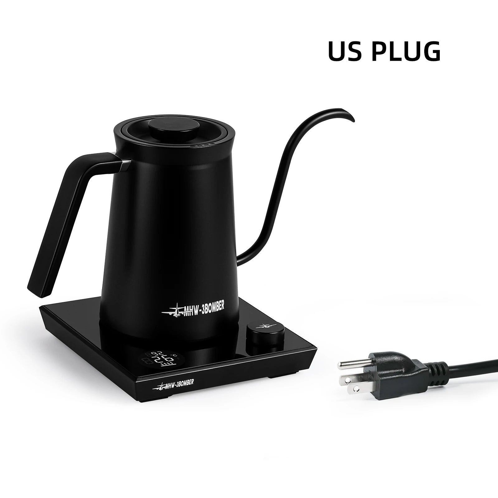 MHW-3BOMBER Intelligenter elektrischer Kaffeekessel Präzise Temperaturregelung Schwanenhalskessel Pour Over Kaffee Home Barista Zubehör