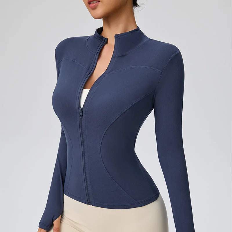 2025 Herbst Pilates Schnelltrocknende Sportjacke für Damen – Ideal für Fitnessstudio-Workouts & Outdoor-Laufen
