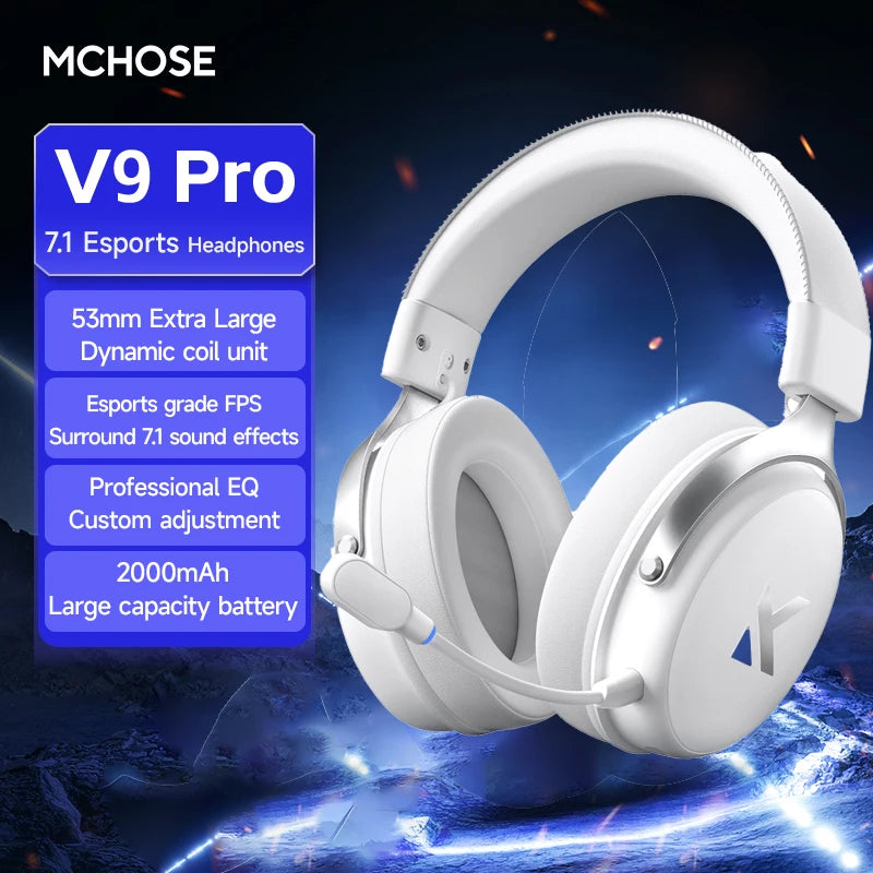 Professionelles kabelloses 7.1 Gaming-Headset - TOPSPEED, 4 Modi, KI-Mikrofon