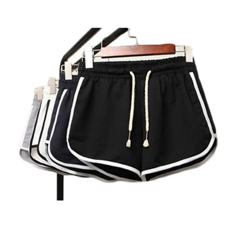 Damen Yoga Shorts Sommer Oberbekleidung mittelhohe Freizeithose lockere gerade Hose Damen stilvolle dünne atmungsaktive weite Bein Gym Shorts