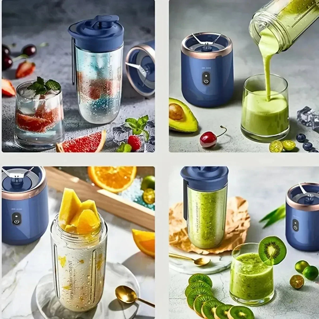 6 Farben 400ml Tragbarer USB Mixer Elektrischer Reise-Entsafterbecher für Smoothies Milchshakes Küchen-Mini-Mixer-Werkzeug