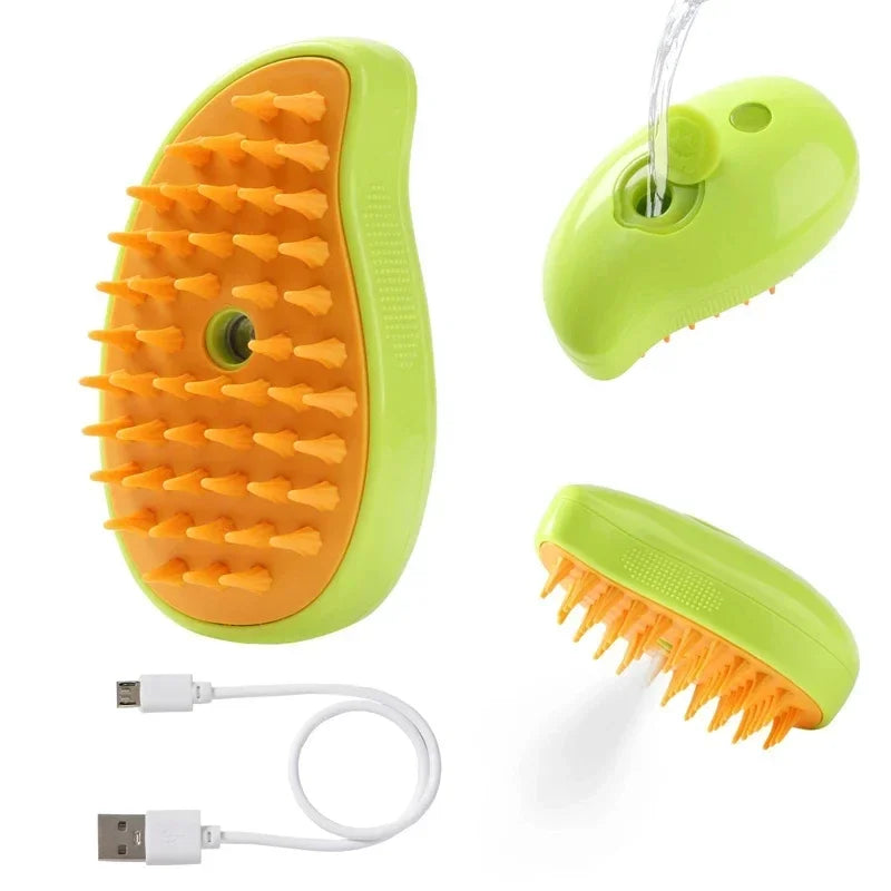 Dampf-Fellbürste – 3-in-1 Tierhaarentferner & Massagekamm