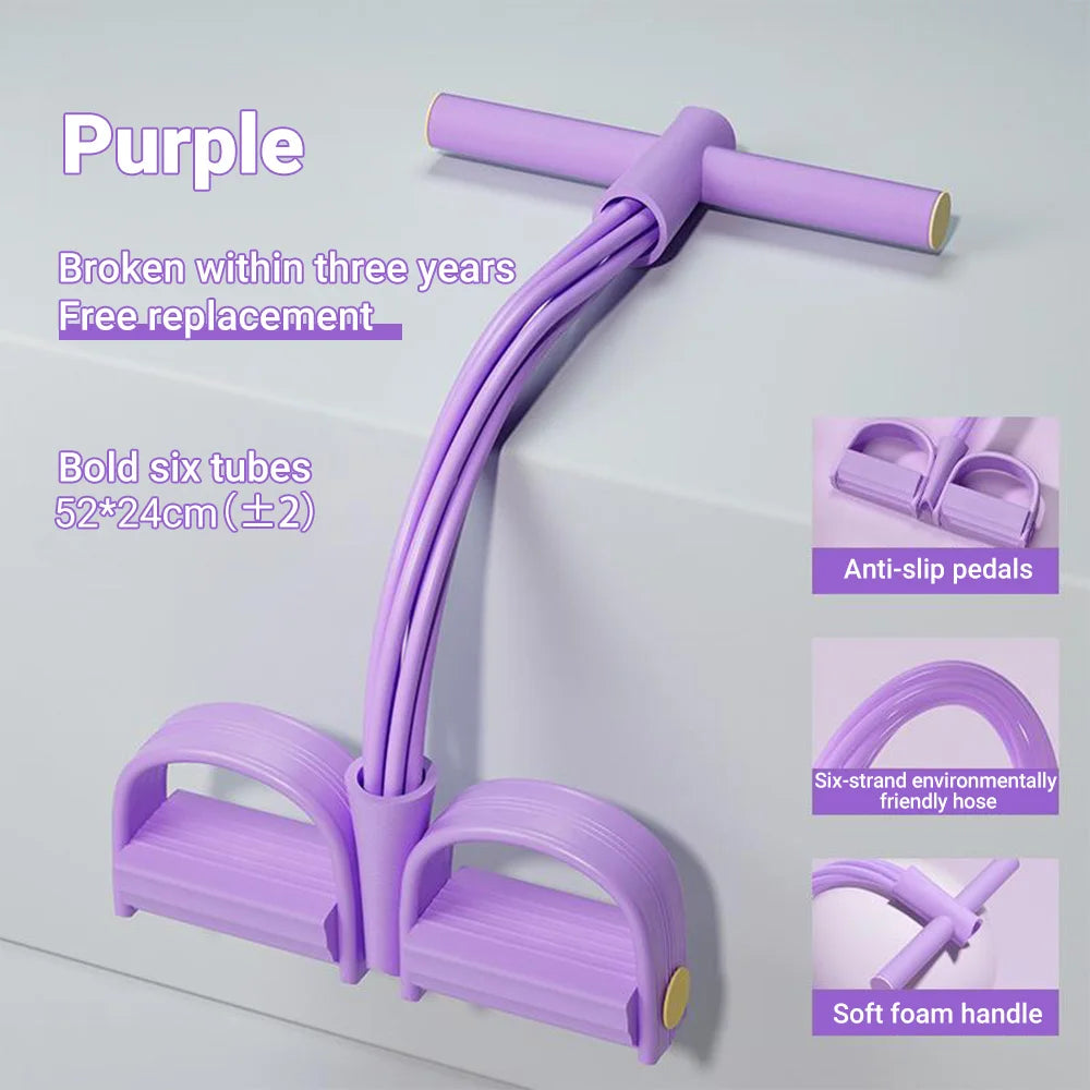Puller Widerstandsbänder, 6 Tubes Elastische Yoga Pedal Puller Widerstandsbänder für Bauch Taille Arm Bein Stretching Abnehmen Training