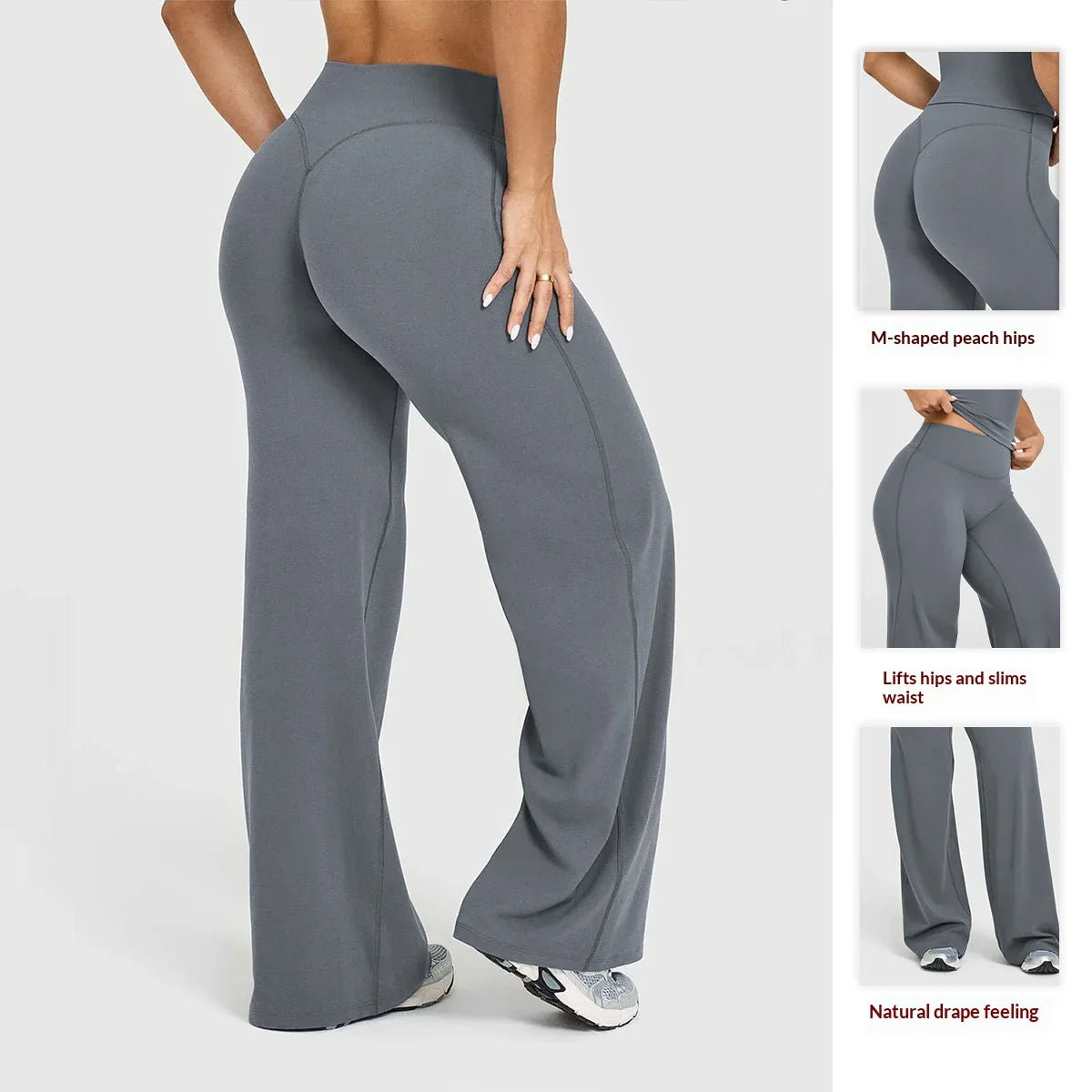 Pantalon de yoga droit taille haute pour femmes