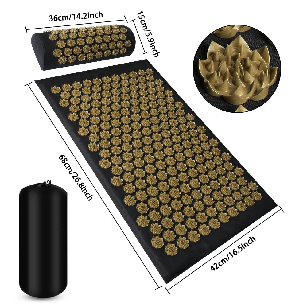 Akupressurmatte & Kissen-Set - Stachelmatte zur Schmerzlinderung & Entspannung
