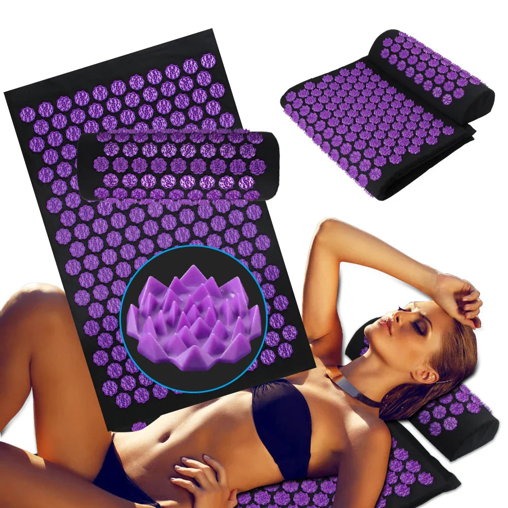 Akupressurmatte & Kissen-Set - Stachelmatte zur Schmerzlinderung & Entspannung