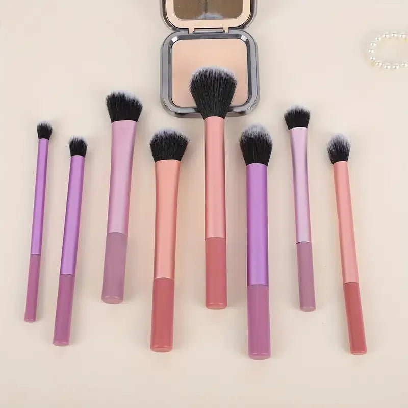 8tlg. Make-up Pinsel-Set, weiche, synthetische Haare, Make-up Pinsel für Foundation, Rouge, Lidschatten, Kosmetik-Make-up-Tools