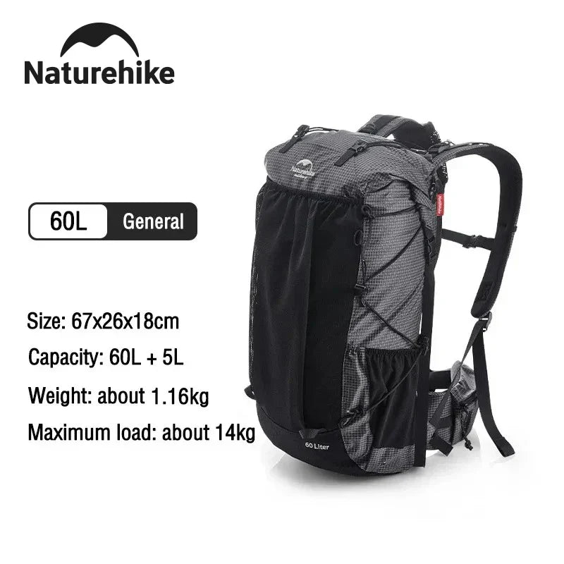Naturehike wasserdichter Bergrucksack mit Regenschutz zum Wandern