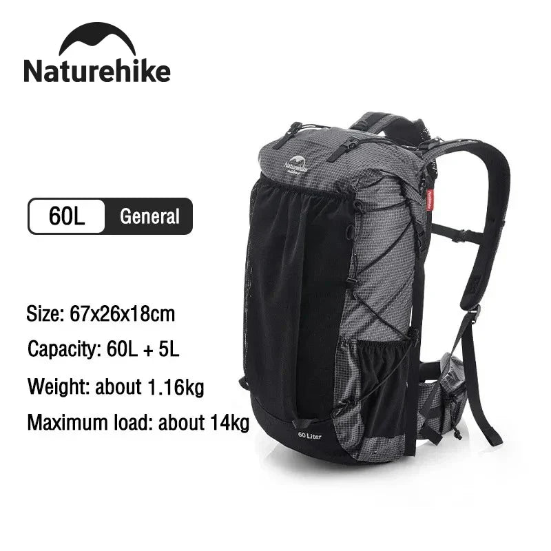 Naturehike wasserdichter Bergrucksack mit Regenschutz zum Wandern