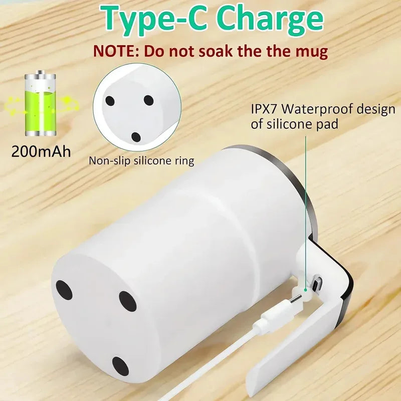 Elektrischer selbstrührender Kaffeebecher 380ML USB wiederaufladbar