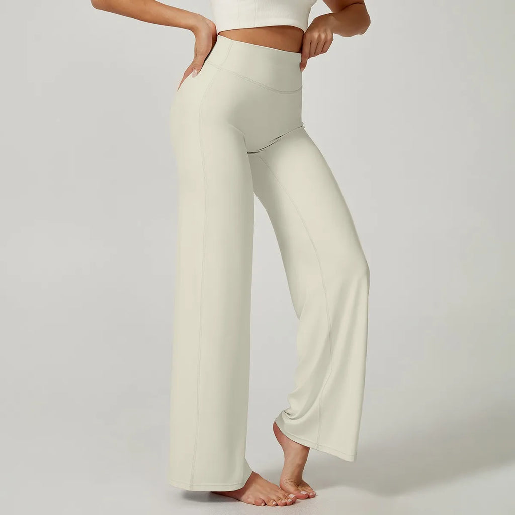 Pantalon de yoga droit taille haute pour femmes