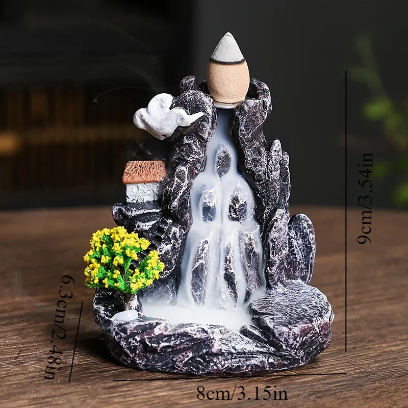 Rückfluss Räuchergefäß Wasserfall Halter Für Aromatherapie Dekor