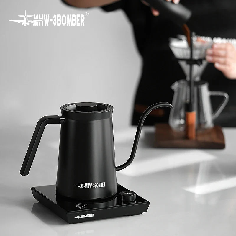 MHW-3BOMBER Intelligenter elektrischer Kaffeekessel Präzise Temperaturregelung Schwanenhalskessel Pour Over Kaffee Home Barista Zubehör