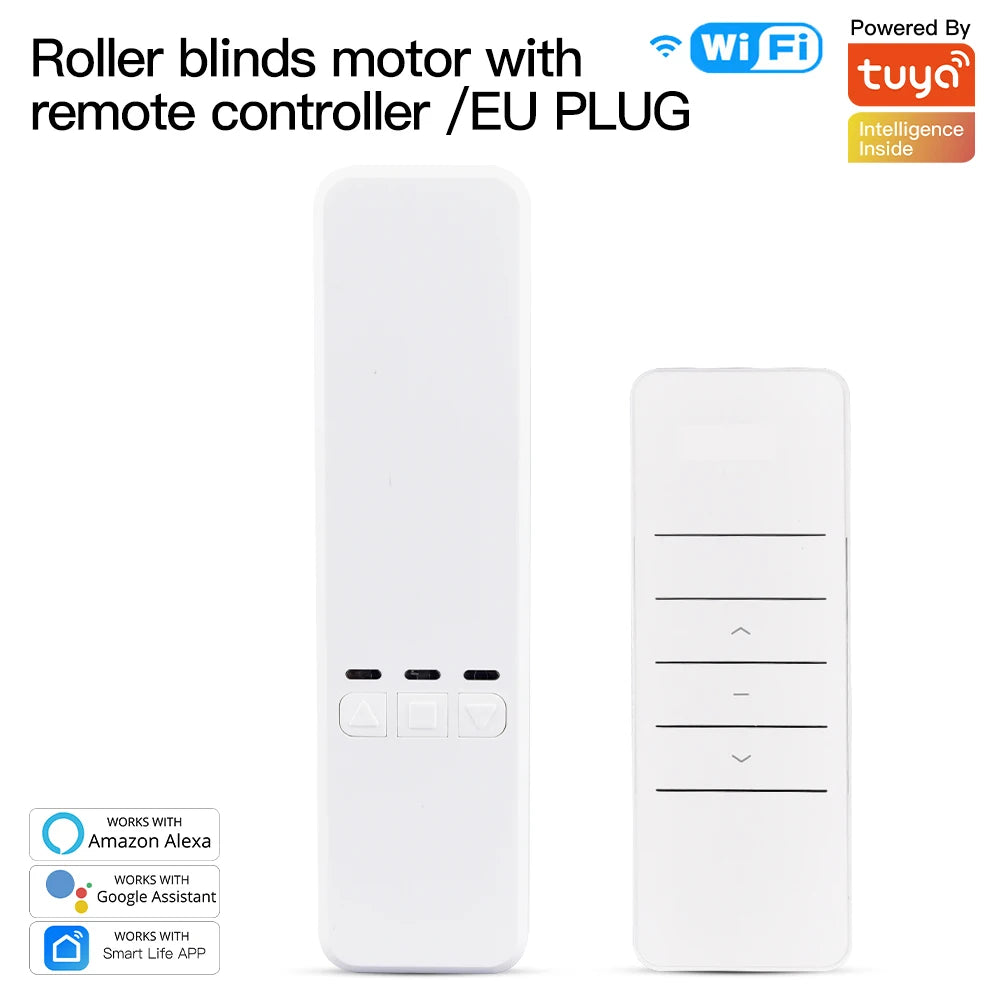 Smart WiFi Roller Blind Motor Kit - App & Remote Control