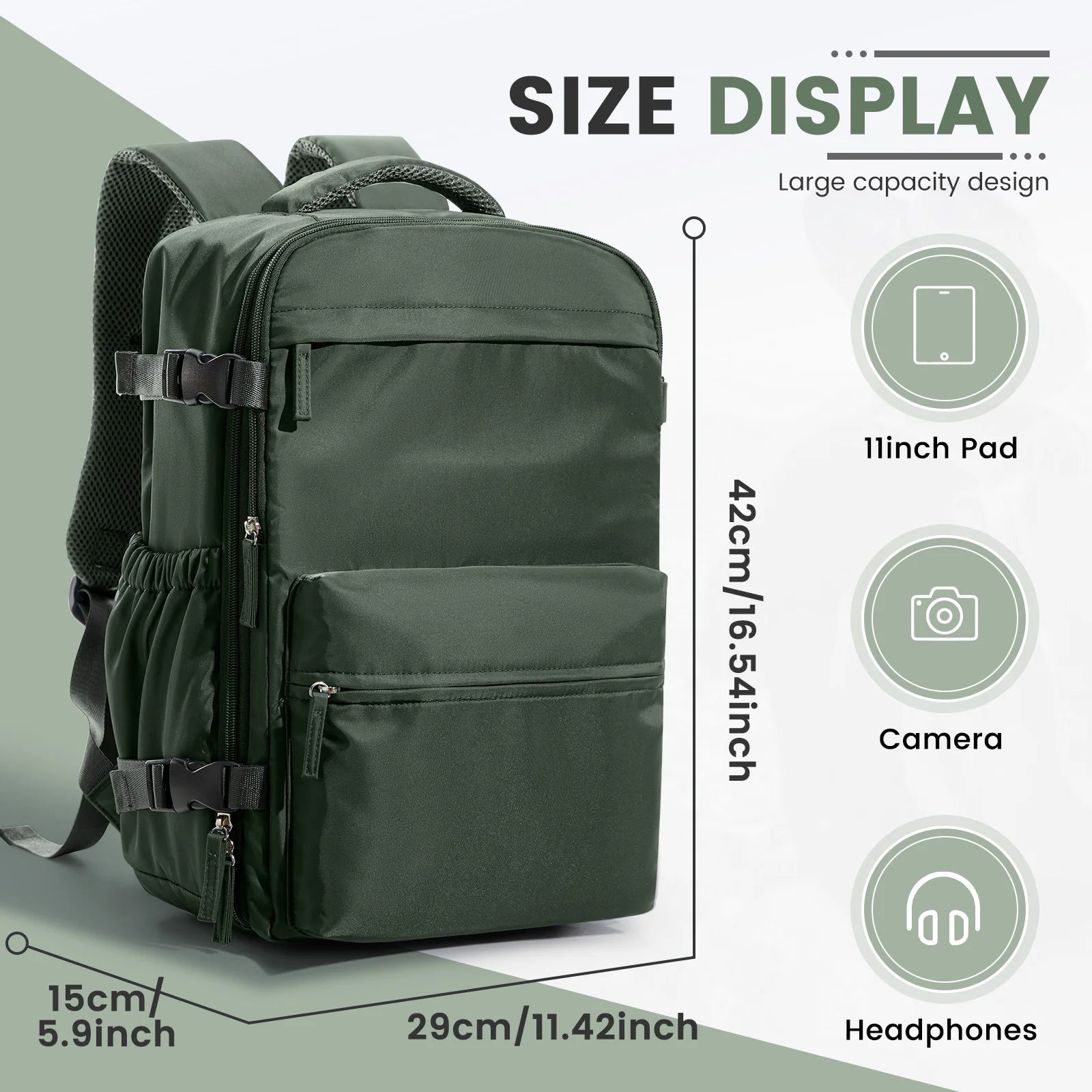 Vakuum-Kompressions-Reiserucksack – erweiterbares Handgepäck, 20–35 l