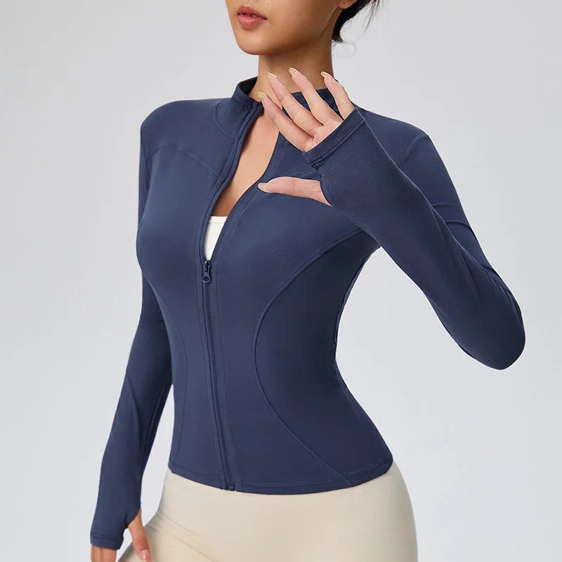 2025 Herbst Pilates Schnelltrocknende Sportjacke für Damen – Ideal für Fitnessstudio-Workouts & Outdoor-Laufen