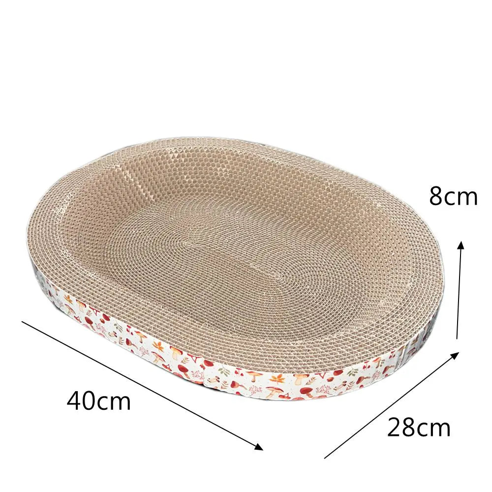 Griffoir pour chat, protection de meubles, jouets à griffer, papier ondulé ovale, résistant à l'usure, nid pour chat, accessoires pour chat