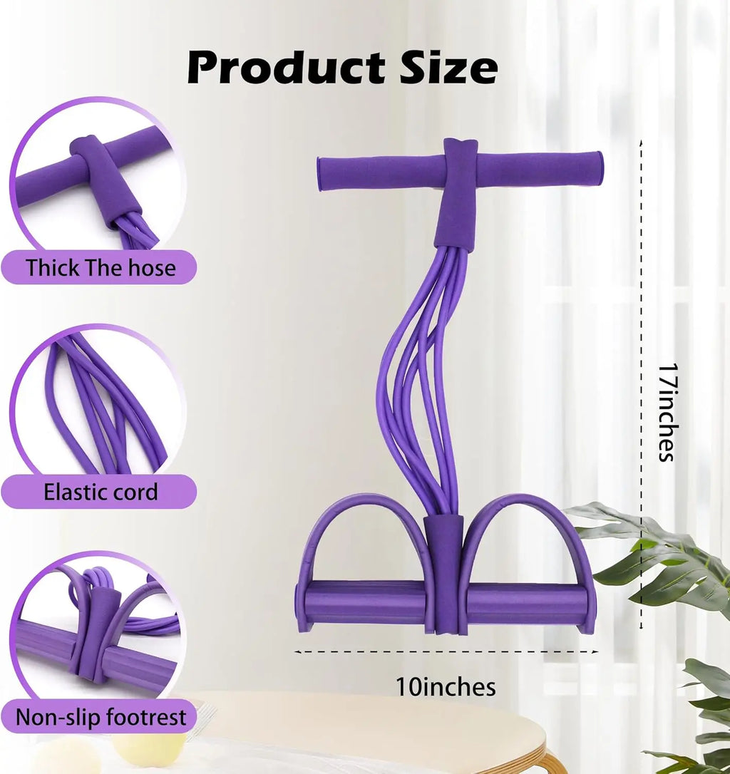 Puller Widerstandsbänder, 6 Tubes Elastische Yoga Pedal Puller Widerstandsbänder für Bauch Taille Arm Bein Stretching Abnehmen Training