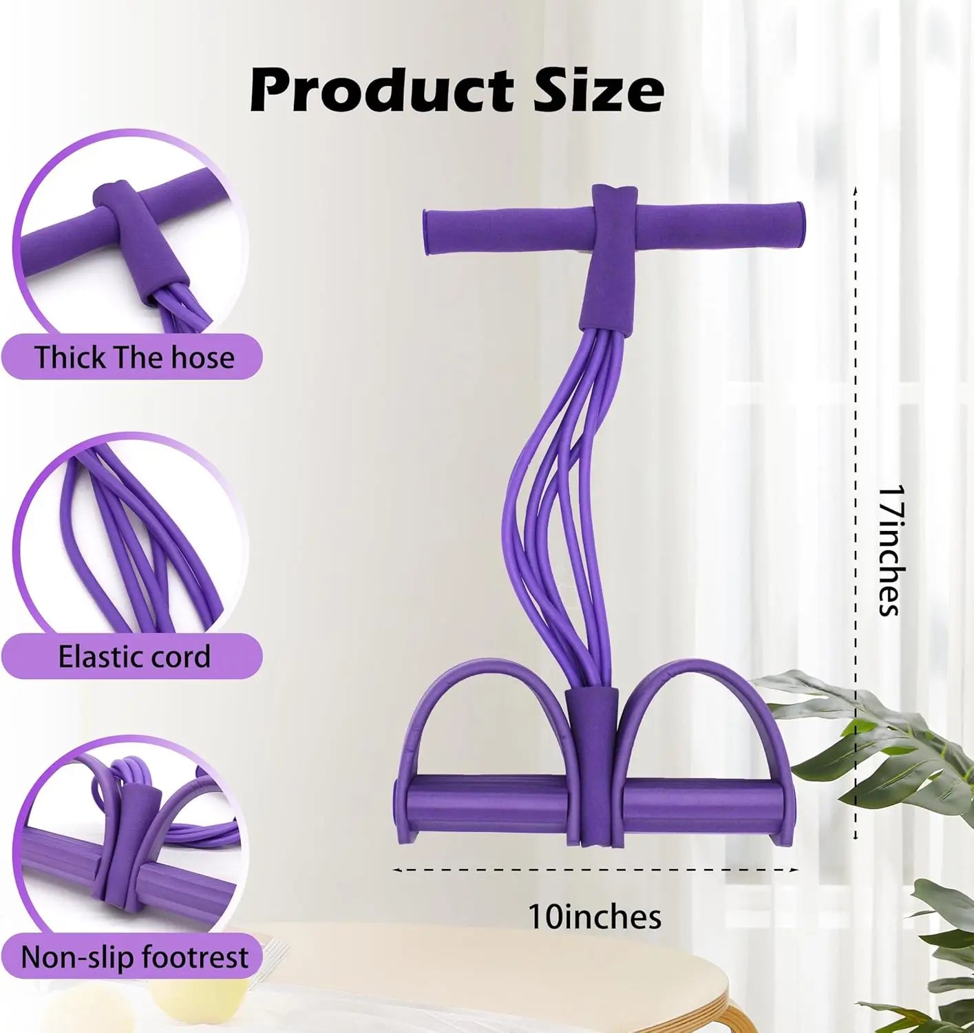 Puller Widerstandsbänder, 6 Tubes Elastische Yoga Pedal Puller Widerstandsbänder für Bauch Taille Arm Bein Stretching Abnehmen Training