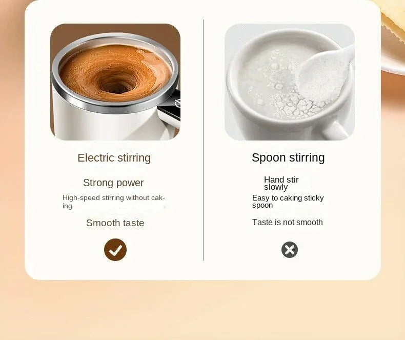 Elektrischer selbstrührender Kaffeebecher 380ML USB wiederaufladbar