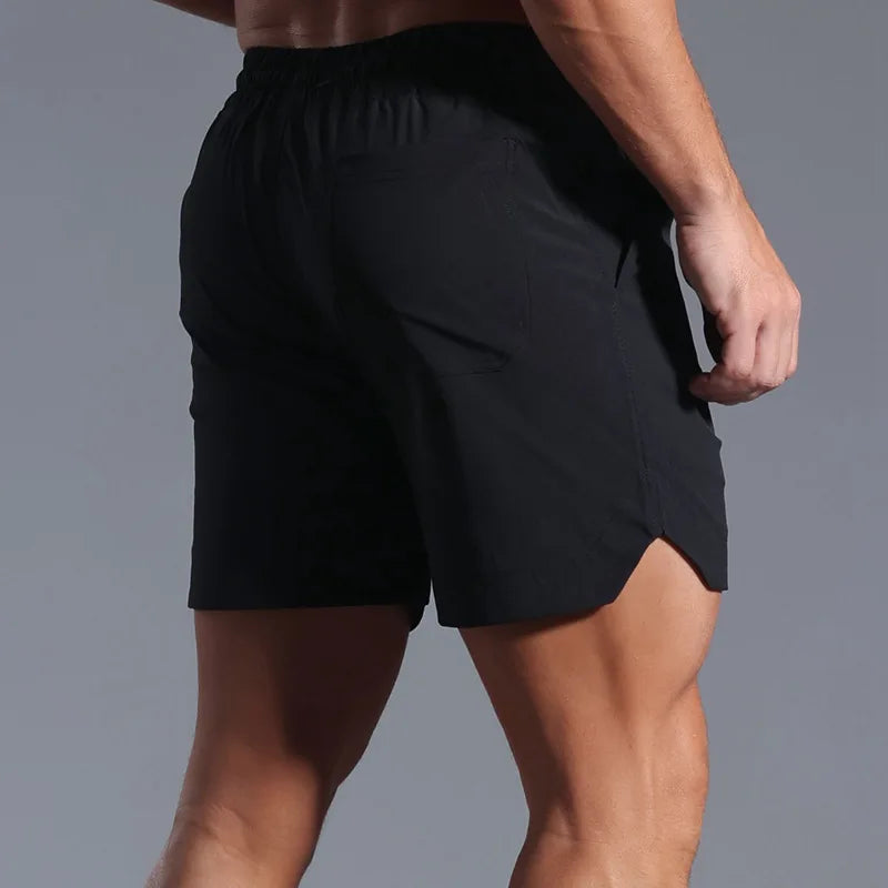 Athletische Shorts mit Kordelzug in Schiefergrau