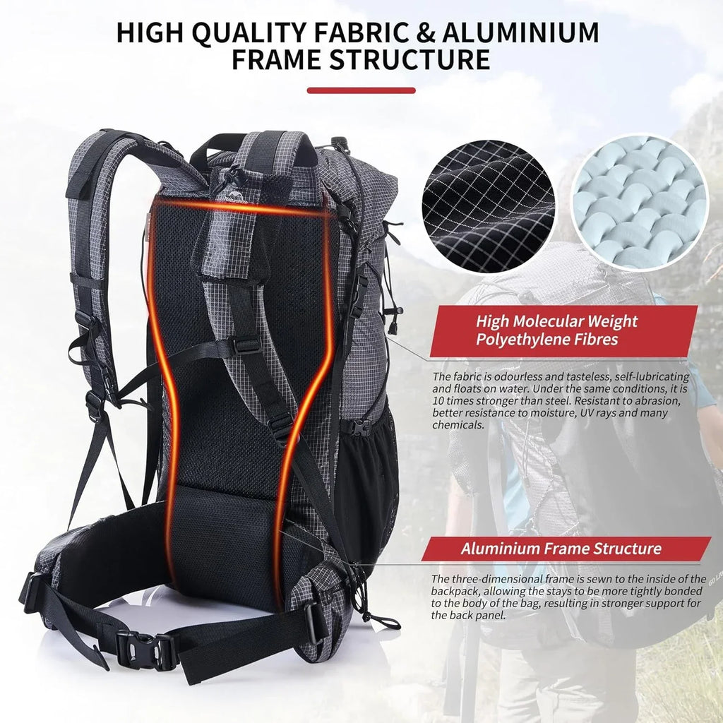 Naturehike wasserdichter Bergrucksack mit Regenschutz zum Wandern
